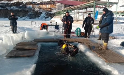 Водолазы-спасатели провели тренировочный сбор в поселке Карьер Известняк