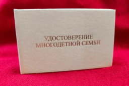 Замена удостоверений многодетных семей